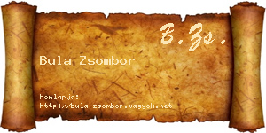 Bula Zsombor névjegykártya