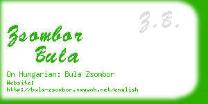 zsombor bula business card